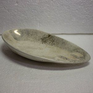 Ceramic Ashtray White with Gold Flecks